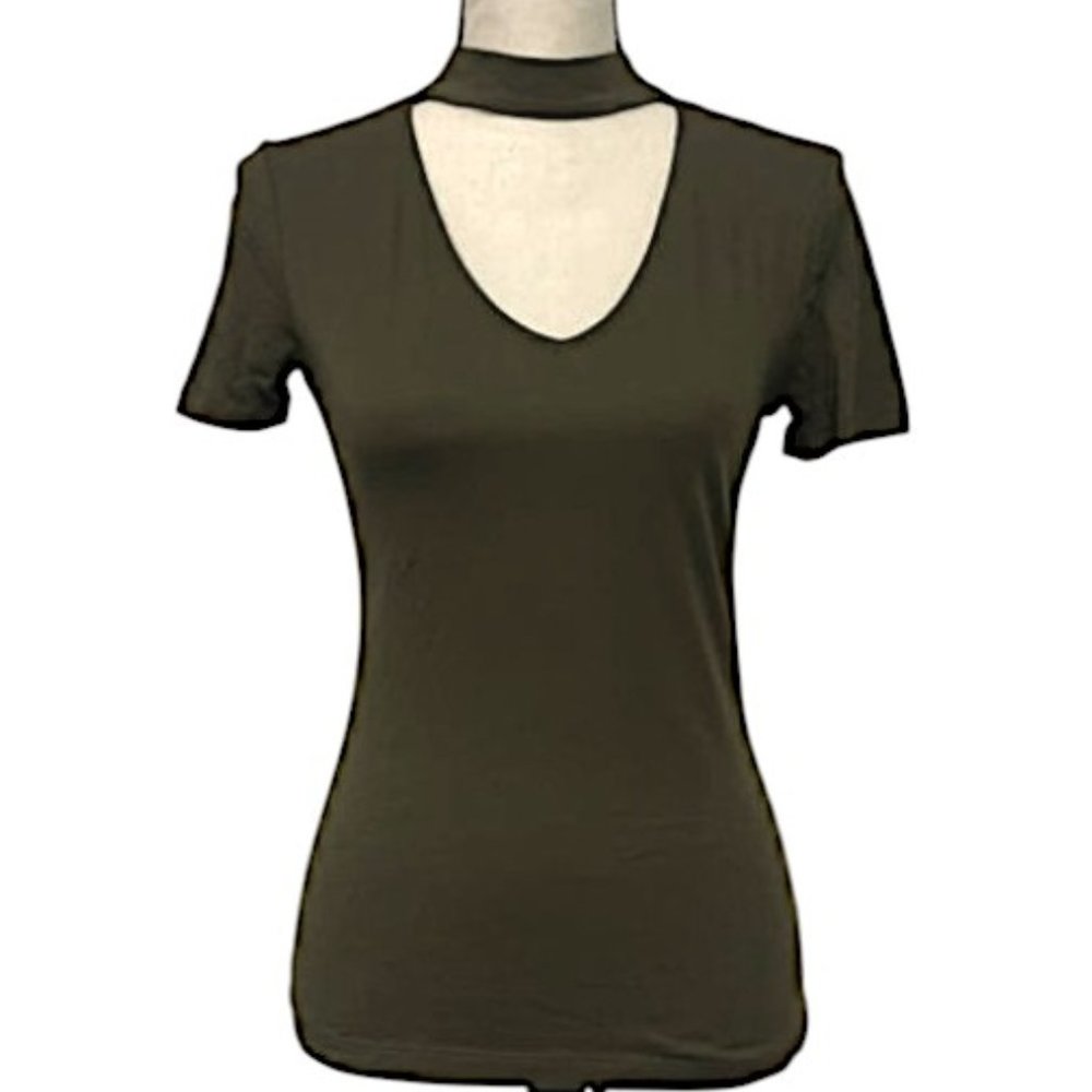 NWOT Ambiance Black Short Sleeve Top Size Large